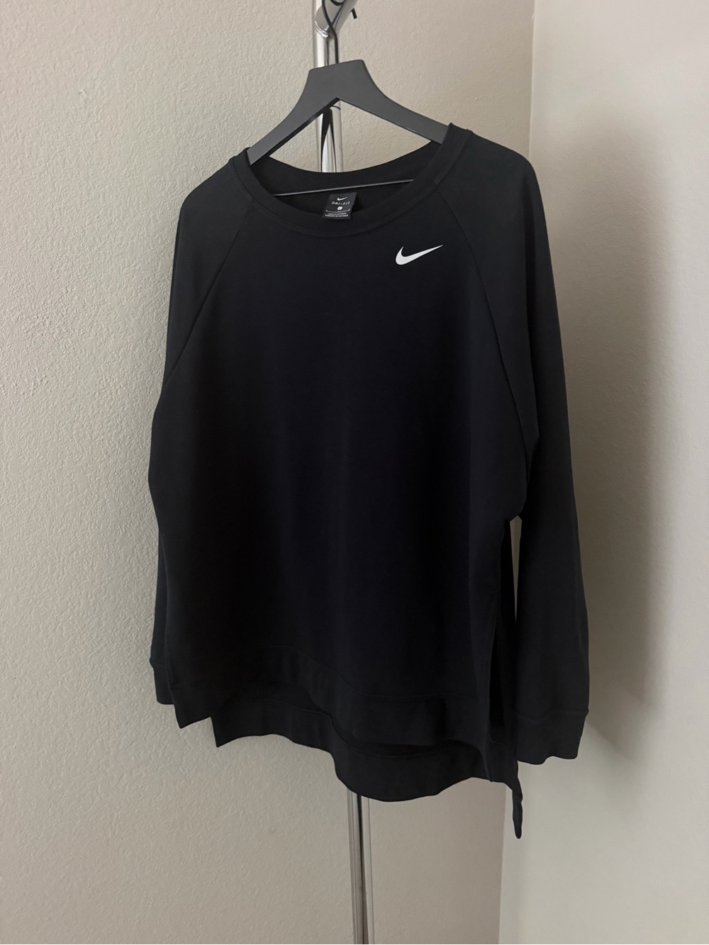 Nike Black Crewneck Sweatshirt with White Swoosh